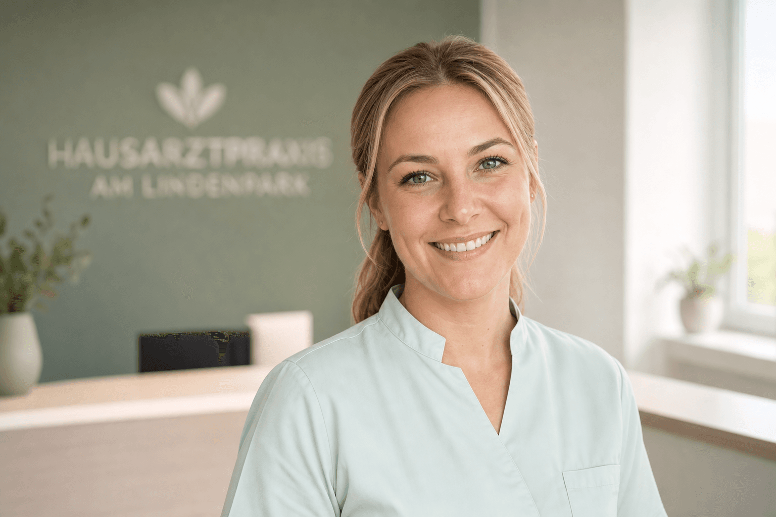 Lisa Bergmann, Medizinische Fachangestellte der Praxis Hartwald — Beispielportrait