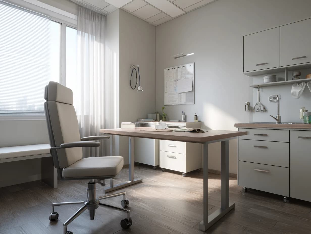 Sprechzimmer einer Hausarztpraxis